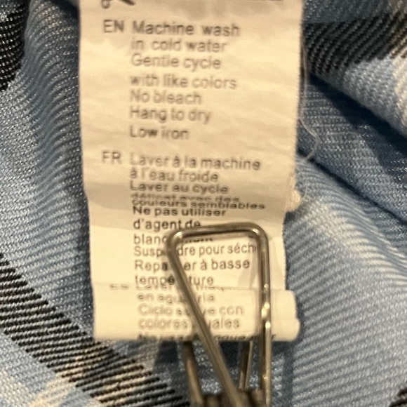 Streetwear Society Light Blue Navy Blue White Plaid Pleated Mini Skirt Small - Picture 5 of 7